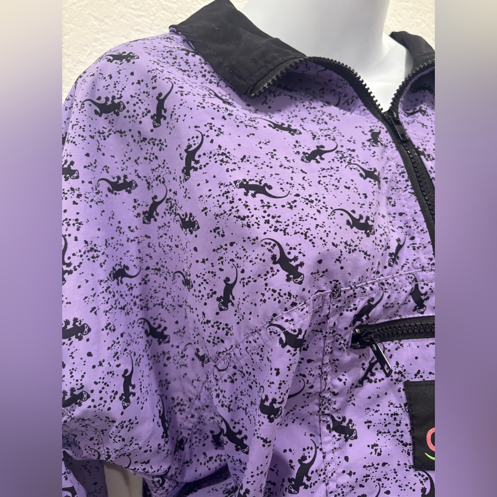Vintage 80s 90s Gecko Hawaii Purple Windbreaker Unisex Small Jacket Rare! - Picture 3 of 7